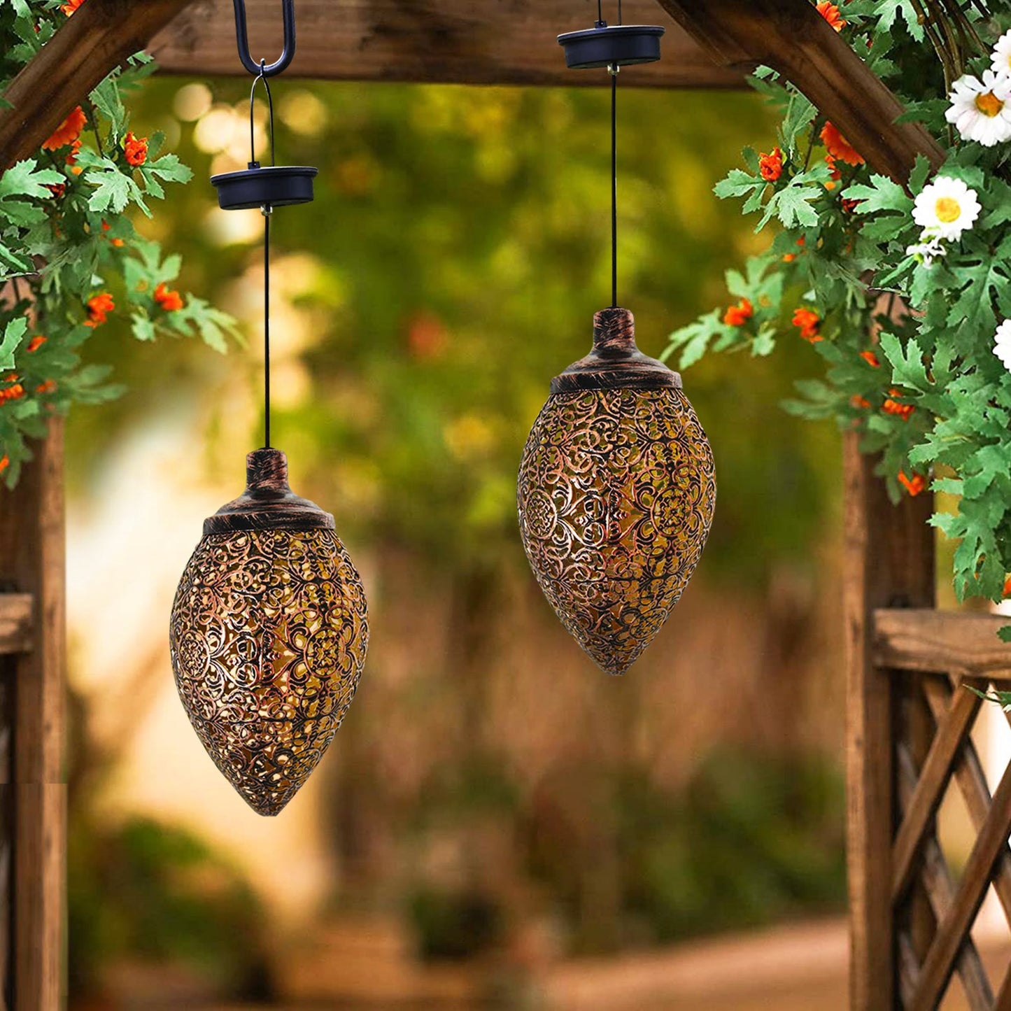 Solar Light LED Lantern Garland Waterproof Hanging Outdoor Fairy Light